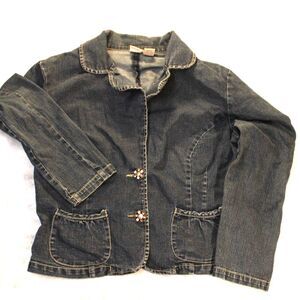 STO Denim Jacket – Size M –Y2K / McBling Aesthetic,Cottagecore / Prairie vintage